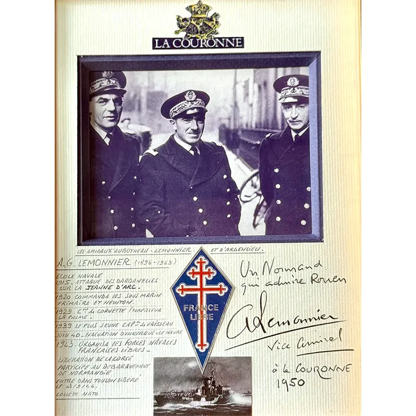 la-couronne-rouen-livre-dor-amiral-lemonnier